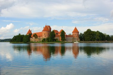 kale üzerinde trakai Litvanya içinde göl galve