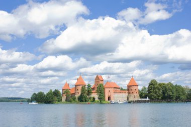 kale üzerinde trakai Litvanya içinde göl galve