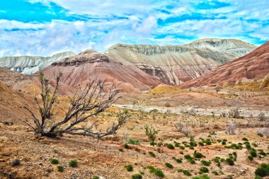 Altyn Emel Aktau mountains in Kazakhstan clipart