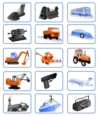 Icons for the design industry clipart