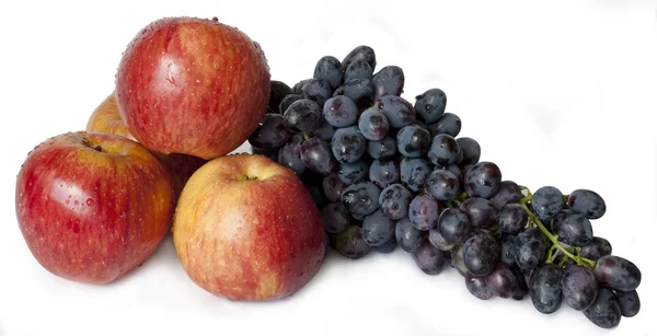 stock image Apples and grapes