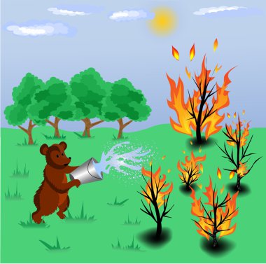 Forest fire clipart