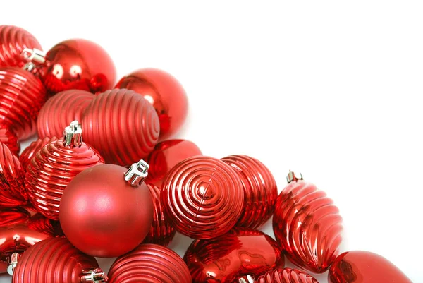 Red christmas ornament background — Stock Photo, Image
