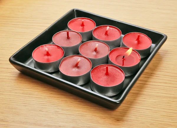 Candles on a support — Stock Photo, Image