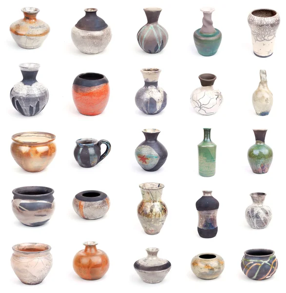 Zbiór donice ceramiczne — Zdjęcie stockowe