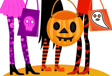 Halloween Trick or Treaters clipart
