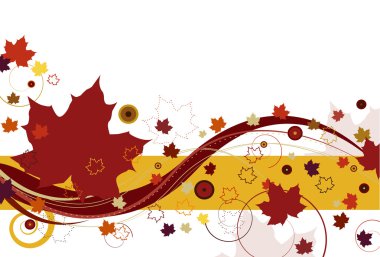 Autumn Leaves in Red clipart