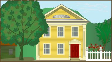 Colonial House clipart