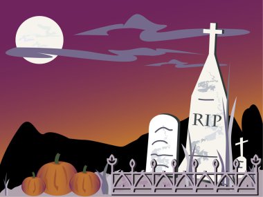 Halloween Graveyard clipart