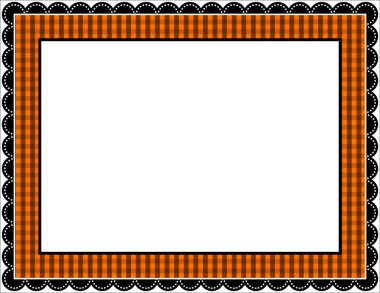 Halloween Gingham Frame clipart