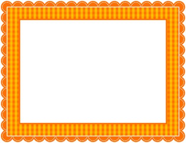 Halloween Gingham Frame clipart