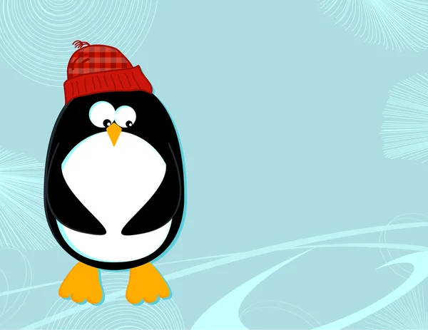 Pingüino en el paisaje de hielo — Archivo Imágenes Vectoriales
