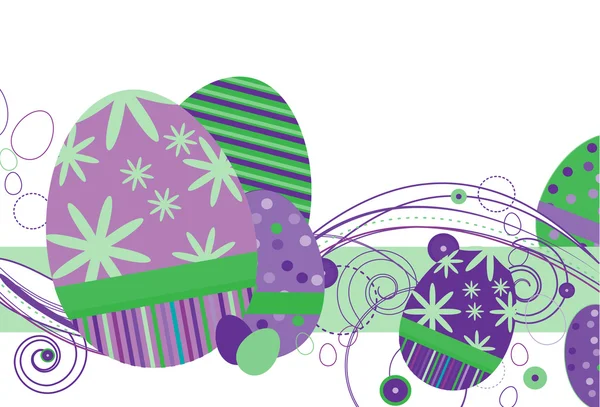 Пасхальные яйца в фиолетовом — стоковый вектор