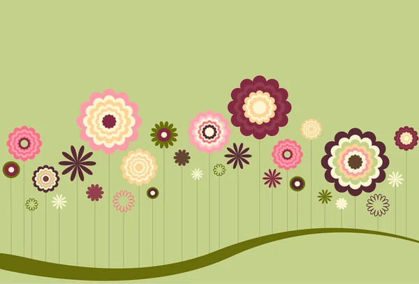 Floral Abstract en couleurs printanières muettes — Image vectorielle