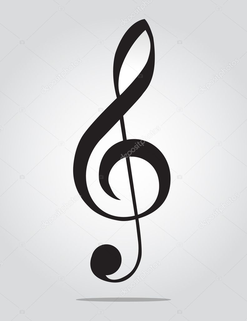 G Clef on gray background