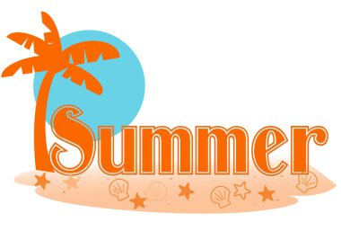 Summer text clipart