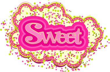 SWEET stylized text clipart