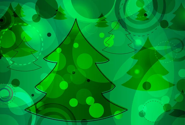 Christmas Tree Bokeh — Stock Vector