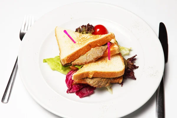 Sandwich auf einem Teller — Stockfoto