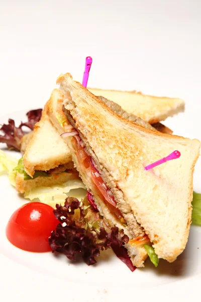 Sandwich sur une assiette — Photo