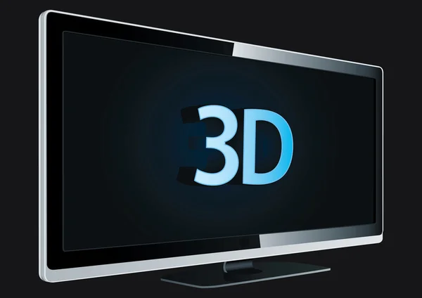 3D TV Set 1 — Stock Vector