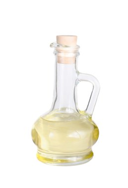 Vinegar bottles isolation on white background
