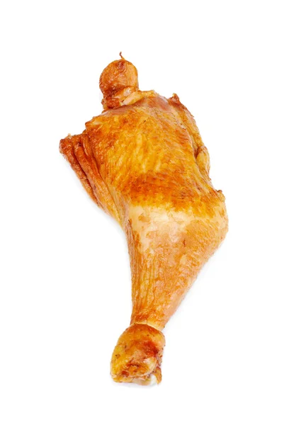 Jambe de poulet sur un blanc — Photo
