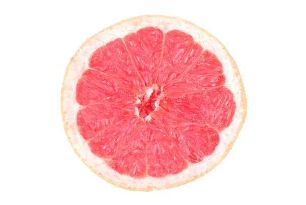Hälfte der Grapefruit isoliert auf weißem Hintergrund — Stockfoto