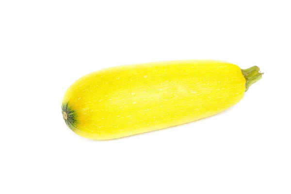 Eine ganze und frische Zucchini-Isolation auf weiß — Stockfoto