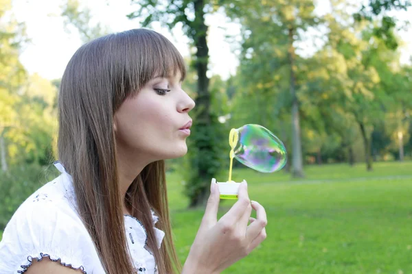 stock image Beautiful young woman outdoor