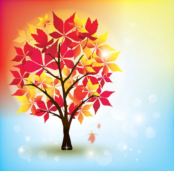 Autumn Leaves Falling — Stock Vector