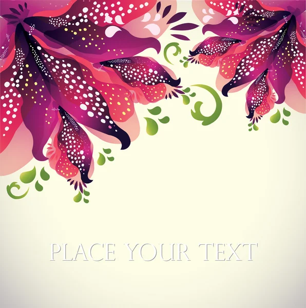 Πολύχρωμο floral φόντο — Διανυσματικό Αρχείο