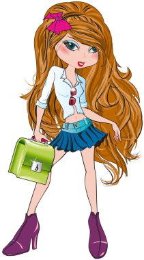 Scoolgirl clipart