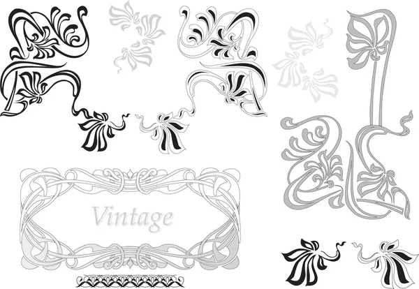 Vintage black decorative pattern — Stock Photo, Image