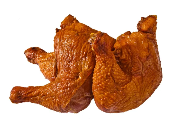 화이트에 맛 있는 비 대 한 닭 다리 — 스톡 사진