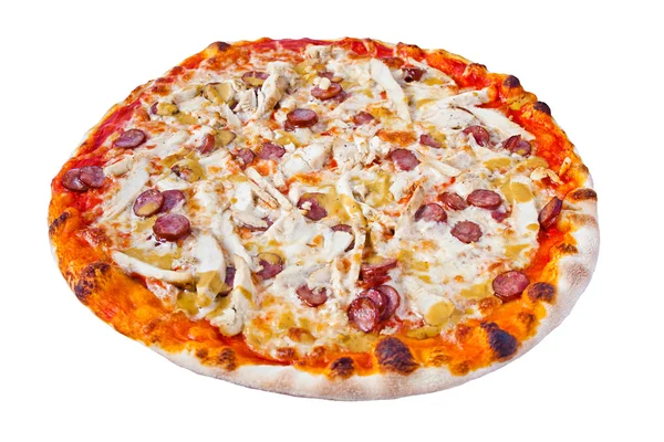 stock image Pizza on white