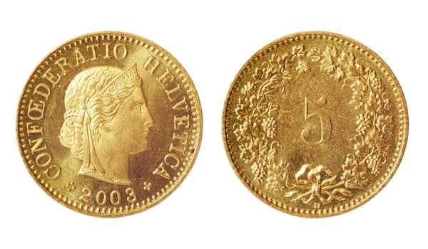 スイス連邦共和国の珍しいコイン — ストック写真