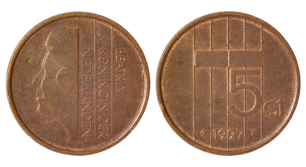 Rare retro coin of netherlands — Stock Photo, Image