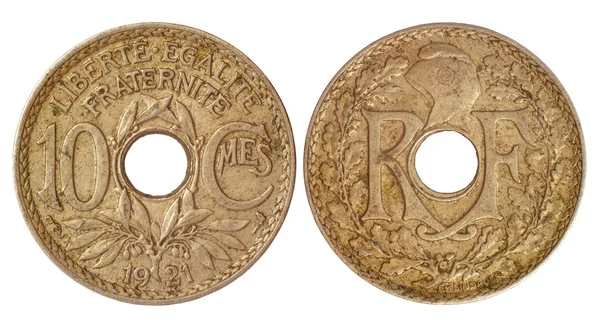 Антична монета франції — стокове фото