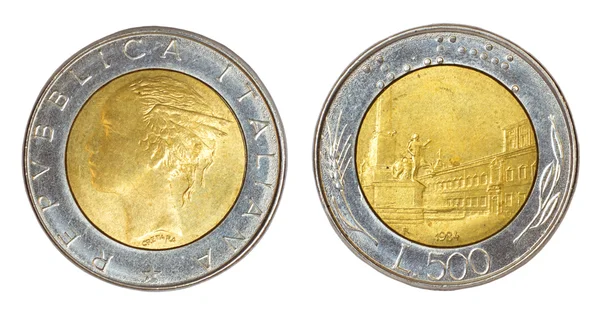 イタリアのレトロなコイン — ストック写真
