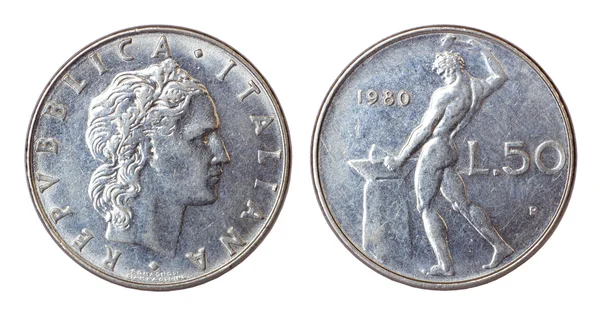 เหรียญย้อนหลังของอิตาลี — ภาพถ่ายสต็อก