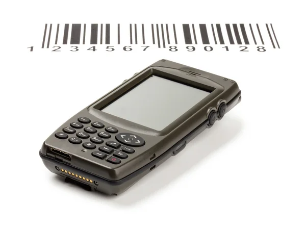 Počítač elektronické ruční skener čárových kódů — Stock fotografie