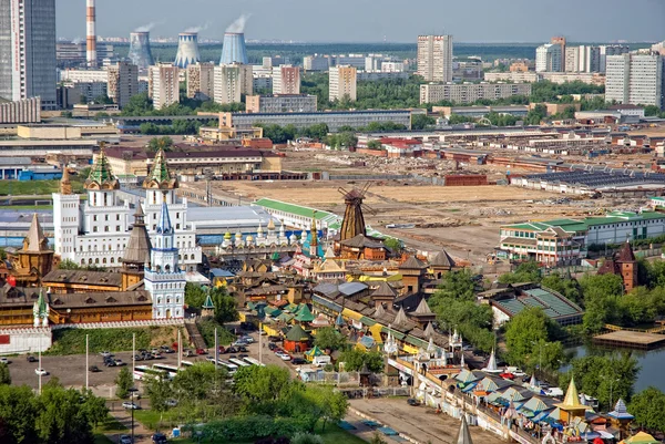 В Москве. Исмаилово. Вид с воздуха на Исмаиловский Кремль . — стоковое фото
