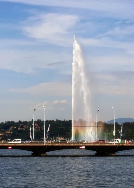 stock image Geneva water fountain. Switzerland.