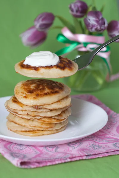 Pfannkuchen zum Frühstück — Stockfoto