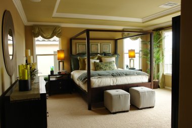 Luxury master bedroom clipart