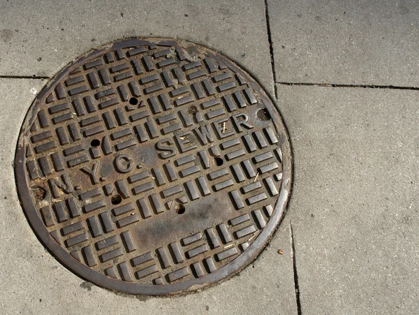 Stock image NYC sewer manhole