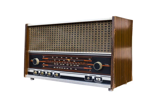 오래 된 라디오 isolated1 — 스톡 사진