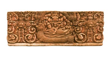 Carved sandstone king bed 1 clipart