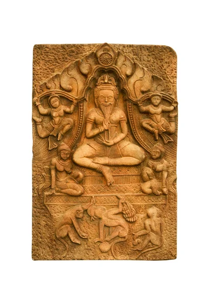 stock image Buddha carved a low relief